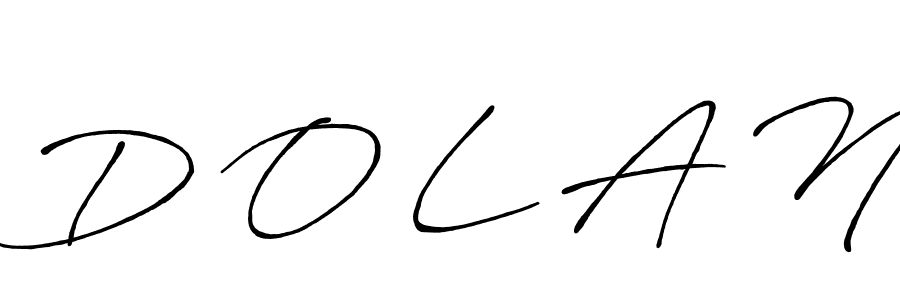 Make a beautiful signature design for name D O L A N. With this signature (Antro_Vectra_Bolder) style, you can create a handwritten signature for free. D O L A N signature style 7 images and pictures png