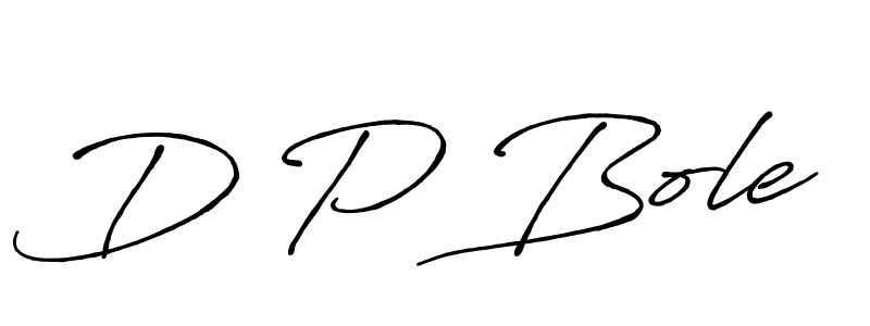 The best way (Antro_Vectra_Bolder) to make a short signature is to pick only two or three words in your name. The name D P Bole include a total of six letters. For converting this name. D P Bole signature style 7 images and pictures png