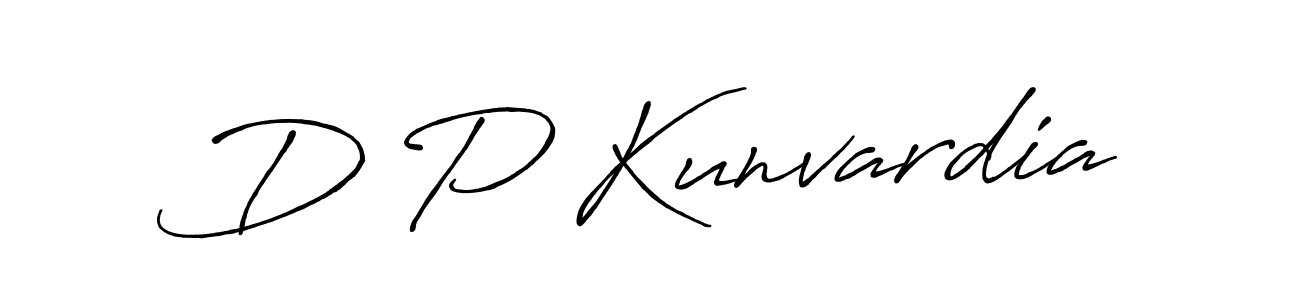 Make a beautiful signature design for name D P Kunvardia. With this signature (Antro_Vectra_Bolder) style, you can create a handwritten signature for free. D P Kunvardia signature style 7 images and pictures png