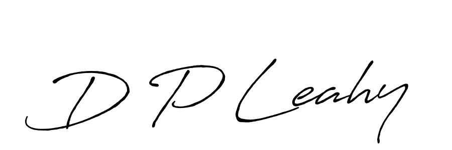 How to make D P Leahy signature? Antro_Vectra_Bolder is a professional autograph style. Create handwritten signature for D P Leahy name. D P Leahy signature style 7 images and pictures png