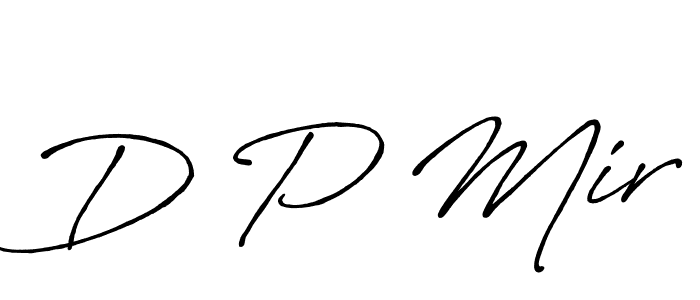 The best way (Antro_Vectra_Bolder) to make a short signature is to pick only two or three words in your name. The name D P Mir include a total of six letters. For converting this name. D P Mir signature style 7 images and pictures png