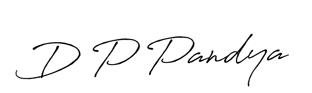 The best way (Antro_Vectra_Bolder) to make a short signature is to pick only two or three words in your name. The name D P Pandya include a total of six letters. For converting this name. D P Pandya signature style 7 images and pictures png