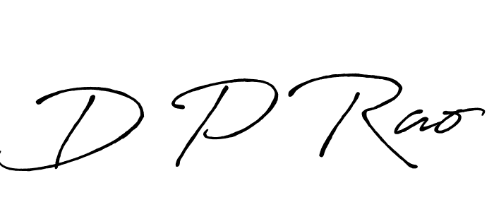 Create a beautiful signature design for name D P Rao. With this signature (Antro_Vectra_Bolder) fonts, you can make a handwritten signature for free. D P Rao signature style 7 images and pictures png
