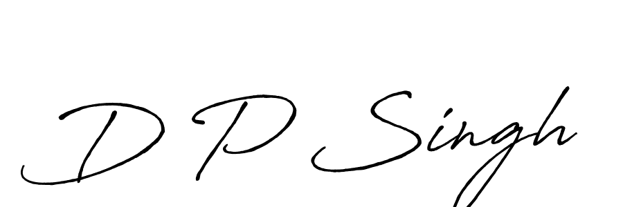 Create a beautiful signature design for name D P Singh. With this signature (Antro_Vectra_Bolder) fonts, you can make a handwritten signature for free. D P Singh signature style 7 images and pictures png