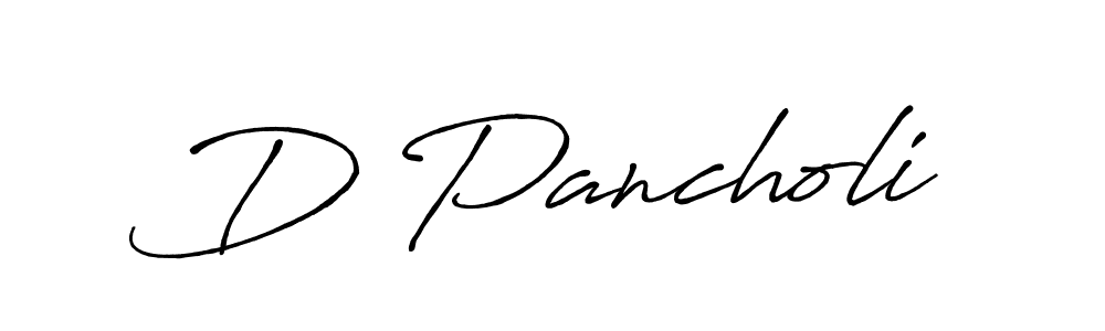 Use a signature maker to create a handwritten signature online. With this signature software, you can design (Antro_Vectra_Bolder) your own signature for name D Pancholi. D Pancholi signature style 7 images and pictures png