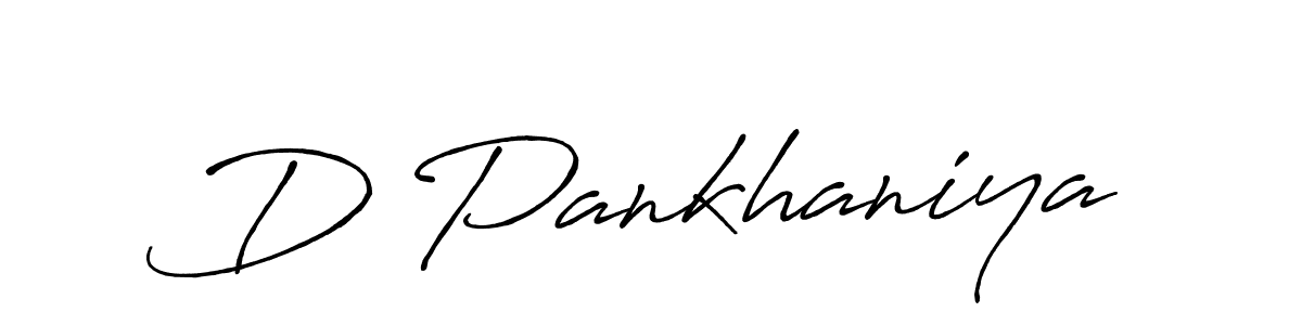 Create a beautiful signature design for name D Pankhaniya. With this signature (Antro_Vectra_Bolder) fonts, you can make a handwritten signature for free. D Pankhaniya signature style 7 images and pictures png