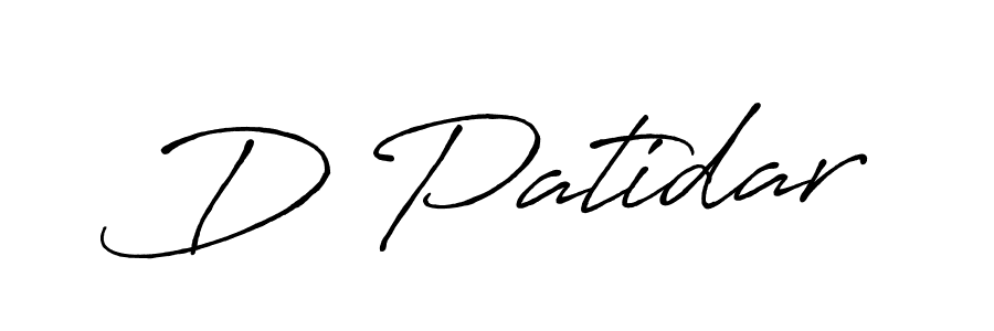 Create a beautiful signature design for name D Patidar. With this signature (Antro_Vectra_Bolder) fonts, you can make a handwritten signature for free. D Patidar signature style 7 images and pictures png