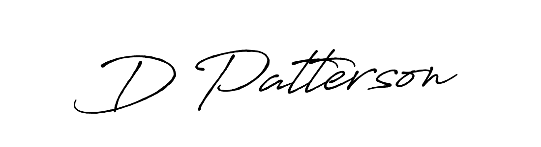 Make a beautiful signature design for name D Patterson. With this signature (Antro_Vectra_Bolder) style, you can create a handwritten signature for free. D Patterson signature style 7 images and pictures png