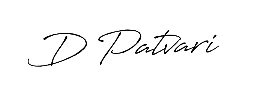 How to make D Patvari name signature. Use Antro_Vectra_Bolder style for creating short signs online. This is the latest handwritten sign. D Patvari signature style 7 images and pictures png