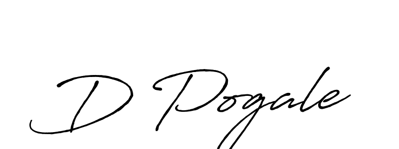 The best way (Antro_Vectra_Bolder) to make a short signature is to pick only two or three words in your name. The name D Pogale include a total of six letters. For converting this name. D Pogale signature style 7 images and pictures png