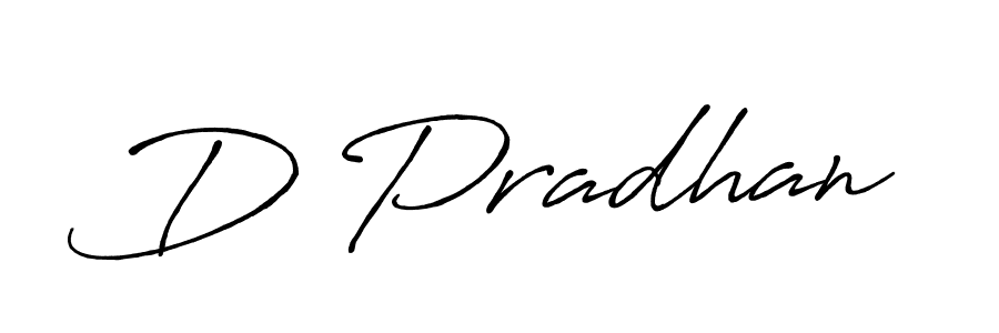 Use a signature maker to create a handwritten signature online. With this signature software, you can design (Antro_Vectra_Bolder) your own signature for name D Pradhan. D Pradhan signature style 7 images and pictures png