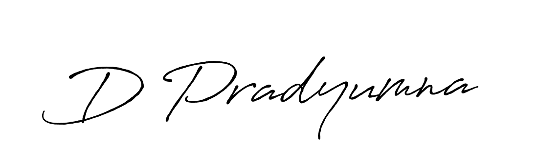 How to make D Pradyumna name signature. Use Antro_Vectra_Bolder style for creating short signs online. This is the latest handwritten sign. D Pradyumna signature style 7 images and pictures png