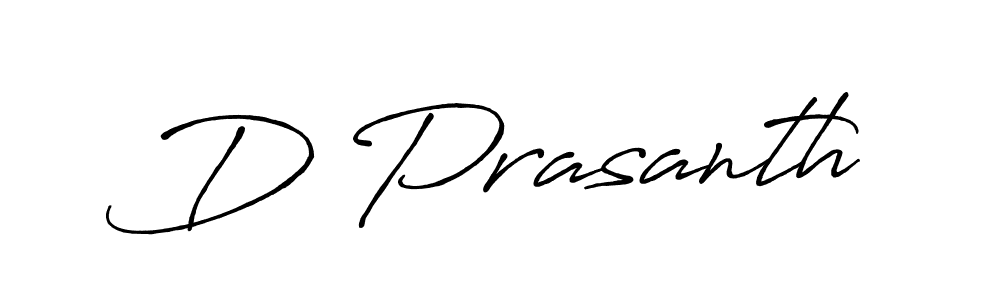 Create a beautiful signature design for name D Prasanth. With this signature (Antro_Vectra_Bolder) fonts, you can make a handwritten signature for free. D Prasanth signature style 7 images and pictures png