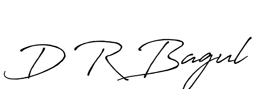 How to make D R Bagul name signature. Use Antro_Vectra_Bolder style for creating short signs online. This is the latest handwritten sign. D R Bagul signature style 7 images and pictures png