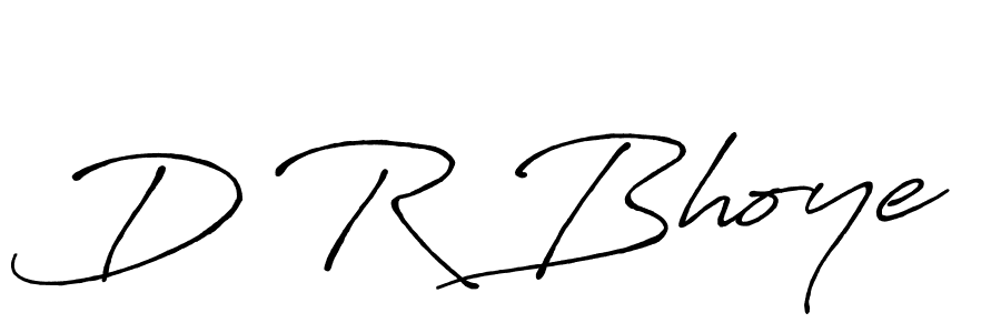 How to make D R Bhoye name signature. Use Antro_Vectra_Bolder style for creating short signs online. This is the latest handwritten sign. D R Bhoye signature style 7 images and pictures png