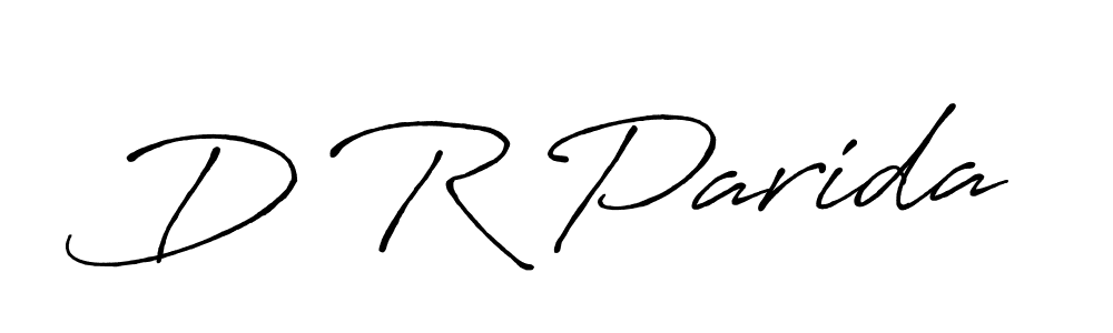 You should practise on your own different ways (Antro_Vectra_Bolder) to write your name (D R Parida) in signature. don't let someone else do it for you. D R Parida signature style 7 images and pictures png
