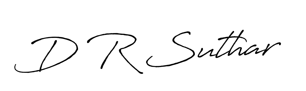 The best way (Antro_Vectra_Bolder) to make a short signature is to pick only two or three words in your name. The name D R Suthar include a total of six letters. For converting this name. D R Suthar signature style 7 images and pictures png