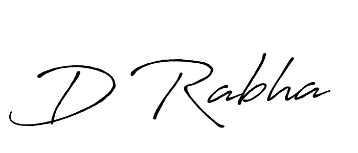 Make a beautiful signature design for name D Rabha. With this signature (Antro_Vectra_Bolder) style, you can create a handwritten signature for free. D Rabha signature style 7 images and pictures png