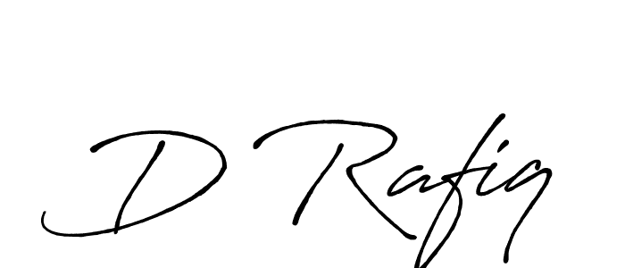 How to make D Rafiq name signature. Use Antro_Vectra_Bolder style for creating short signs online. This is the latest handwritten sign. D Rafiq signature style 7 images and pictures png