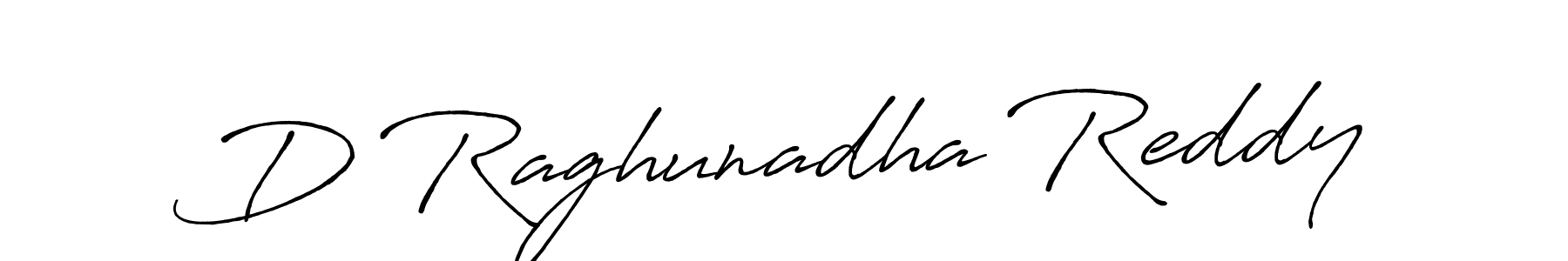 Make a beautiful signature design for name D Raghunadha Reddy. With this signature (Antro_Vectra_Bolder) style, you can create a handwritten signature for free. D Raghunadha Reddy signature style 7 images and pictures png