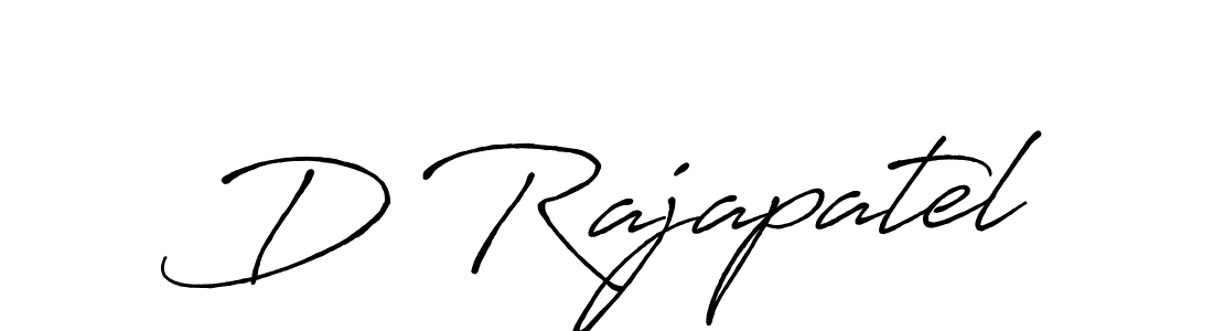 How to make D Rajapatel name signature. Use Antro_Vectra_Bolder style for creating short signs online. This is the latest handwritten sign. D Rajapatel signature style 7 images and pictures png