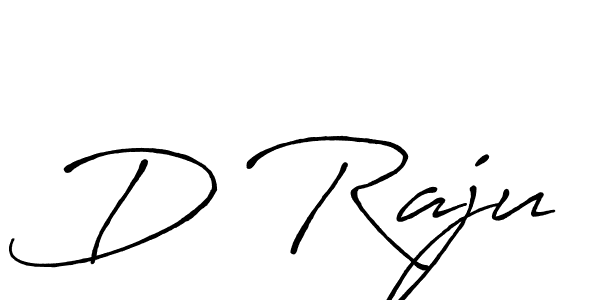 Create a beautiful signature design for name D Raju. With this signature (Antro_Vectra_Bolder) fonts, you can make a handwritten signature for free. D Raju signature style 7 images and pictures png