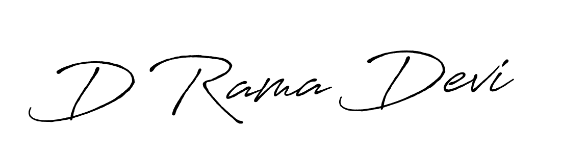 Design your own signature with our free online signature maker. With this signature software, you can create a handwritten (Antro_Vectra_Bolder) signature for name D Rama Devi. D Rama Devi signature style 7 images and pictures png