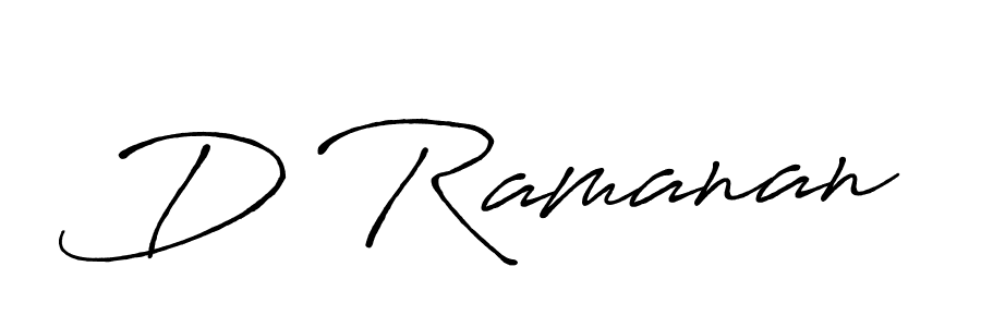 Design your own signature with our free online signature maker. With this signature software, you can create a handwritten (Antro_Vectra_Bolder) signature for name D Ramanan. D Ramanan signature style 7 images and pictures png