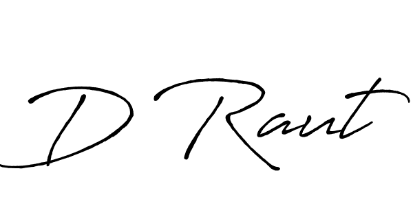 How to make D Raut signature? Antro_Vectra_Bolder is a professional autograph style. Create handwritten signature for D Raut name. D Raut signature style 7 images and pictures png