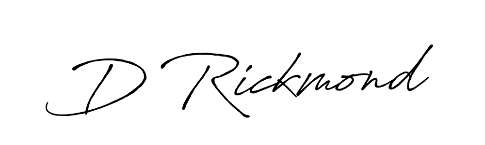 Also we have D Rickmond name is the best signature style. Create professional handwritten signature collection using Antro_Vectra_Bolder autograph style. D Rickmond signature style 7 images and pictures png