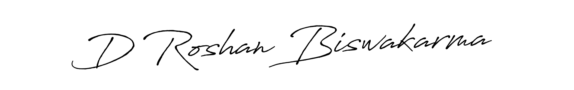 Create a beautiful signature design for name D Roshan Biswakarma. With this signature (Antro_Vectra_Bolder) fonts, you can make a handwritten signature for free. D Roshan Biswakarma signature style 7 images and pictures png