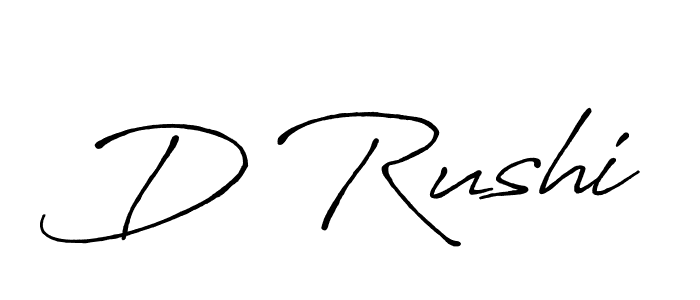 Antro_Vectra_Bolder is a professional signature style that is perfect for those who want to add a touch of class to their signature. It is also a great choice for those who want to make their signature more unique. Get D Rushi name to fancy signature for free. D Rushi signature style 7 images and pictures png