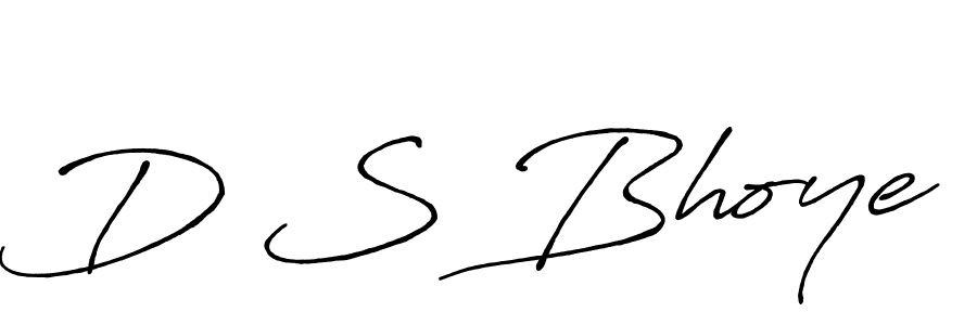 D S Bhoye stylish signature style. Best Handwritten Sign (Antro_Vectra_Bolder) for my name. Handwritten Signature Collection Ideas for my name D S Bhoye. D S Bhoye signature style 7 images and pictures png