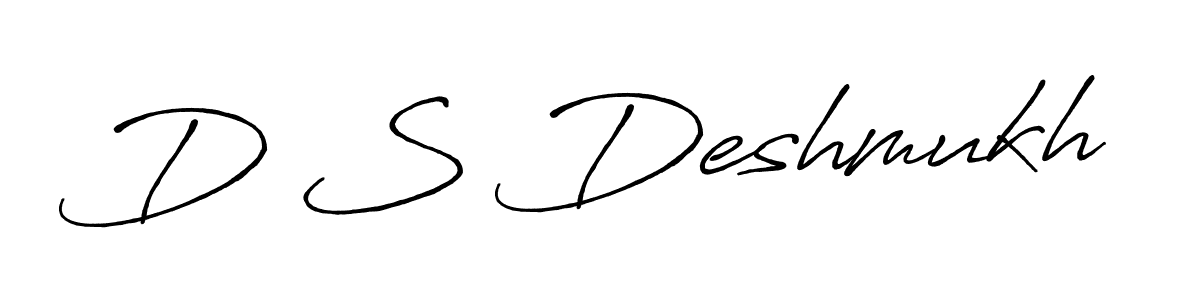 Create a beautiful signature design for name D S Deshmukh. With this signature (Antro_Vectra_Bolder) fonts, you can make a handwritten signature for free. D S Deshmukh signature style 7 images and pictures png