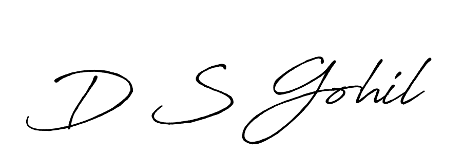 The best way (Antro_Vectra_Bolder) to make a short signature is to pick only two or three words in your name. The name D S Gohil include a total of six letters. For converting this name. D S Gohil signature style 7 images and pictures png