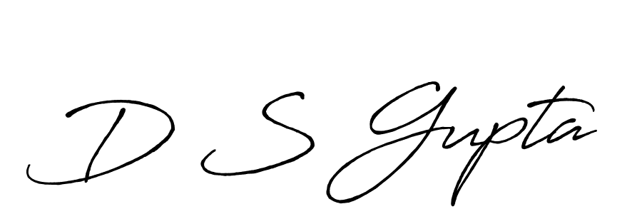 Create a beautiful signature design for name D S Gupta. With this signature (Antro_Vectra_Bolder) fonts, you can make a handwritten signature for free. D S Gupta signature style 7 images and pictures png