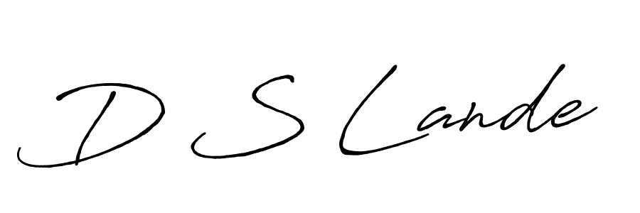 Design your own signature with our free online signature maker. With this signature software, you can create a handwritten (Antro_Vectra_Bolder) signature for name D S Lande. D S Lande signature style 7 images and pictures png