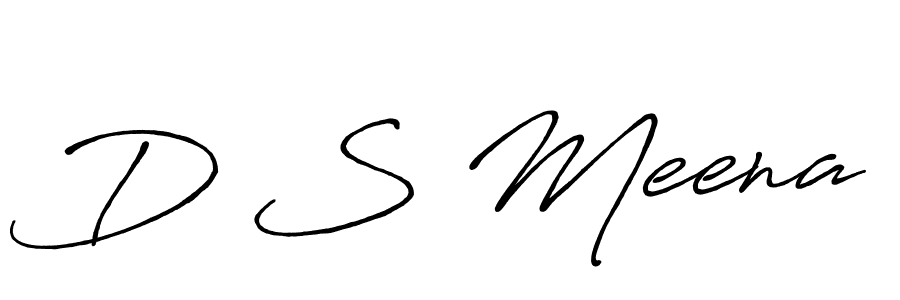 How to make D S Meena name signature. Use Antro_Vectra_Bolder style for creating short signs online. This is the latest handwritten sign. D S Meena signature style 7 images and pictures png