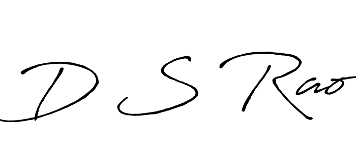 D S Rao stylish signature style. Best Handwritten Sign (Antro_Vectra_Bolder) for my name. Handwritten Signature Collection Ideas for my name D S Rao. D S Rao signature style 7 images and pictures png