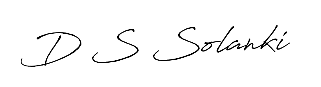 Make a beautiful signature design for name D S Solanki. With this signature (Antro_Vectra_Bolder) style, you can create a handwritten signature for free. D S Solanki signature style 7 images and pictures png