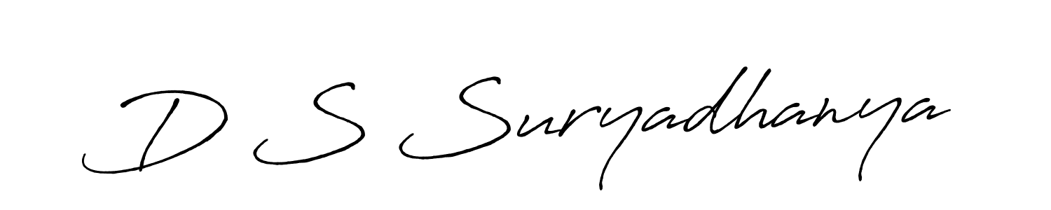 Make a short D S Suryadhanya signature style. Manage your documents anywhere anytime using Antro_Vectra_Bolder. Create and add eSignatures, submit forms, share and send files easily. D S Suryadhanya signature style 7 images and pictures png