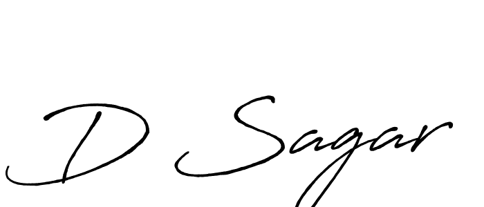 D Sagar stylish signature style. Best Handwritten Sign (Antro_Vectra_Bolder) for my name. Handwritten Signature Collection Ideas for my name D Sagar. D Sagar signature style 7 images and pictures png