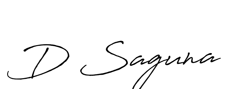 Make a beautiful signature design for name D Saguna. With this signature (Antro_Vectra_Bolder) style, you can create a handwritten signature for free. D Saguna signature style 7 images and pictures png