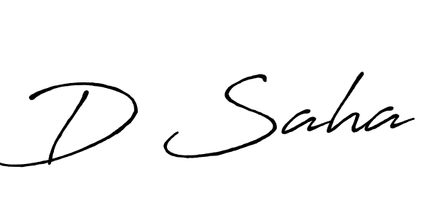 Make a beautiful signature design for name D Saha. With this signature (Antro_Vectra_Bolder) style, you can create a handwritten signature for free. D Saha signature style 7 images and pictures png