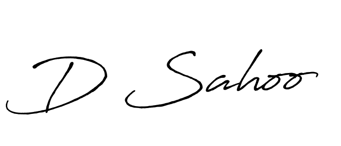 Make a beautiful signature design for name D Sahoo. With this signature (Antro_Vectra_Bolder) style, you can create a handwritten signature for free. D Sahoo signature style 7 images and pictures png
