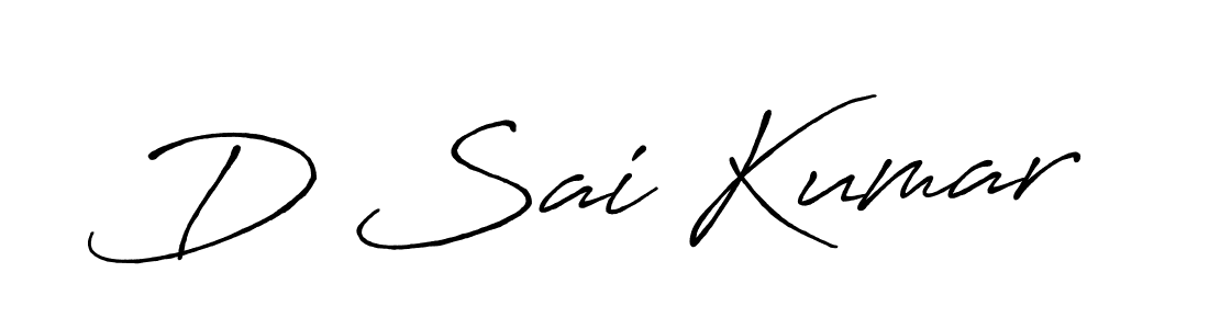 Use a signature maker to create a handwritten signature online. With this signature software, you can design (Antro_Vectra_Bolder) your own signature for name D Sai Kumar. D Sai Kumar signature style 7 images and pictures png