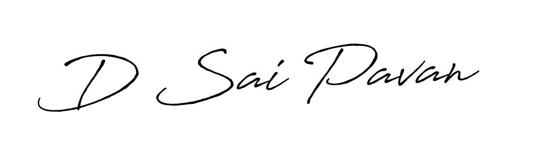 Make a beautiful signature design for name D Sai Pavan. With this signature (Antro_Vectra_Bolder) style, you can create a handwritten signature for free. D Sai Pavan signature style 7 images and pictures png