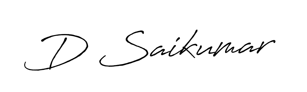 Also we have D Saikumar name is the best signature style. Create professional handwritten signature collection using Antro_Vectra_Bolder autograph style. D Saikumar signature style 7 images and pictures png