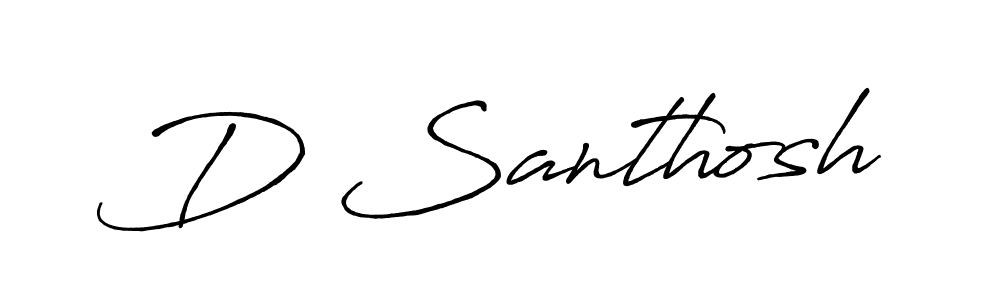 Antro_Vectra_Bolder is a professional signature style that is perfect for those who want to add a touch of class to their signature. It is also a great choice for those who want to make their signature more unique. Get D Santhosh name to fancy signature for free. D Santhosh signature style 7 images and pictures png