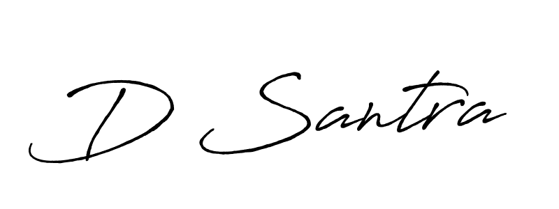 How to make D Santra name signature. Use Antro_Vectra_Bolder style for creating short signs online. This is the latest handwritten sign. D Santra signature style 7 images and pictures png